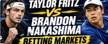 Taylor Fritz v Brandon Nakashima Betting Markets - ATP Cincinnati Quarterfinal Odds