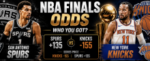 Spurs vs. Knicks NBA Finals Odds, Game 1 Line
