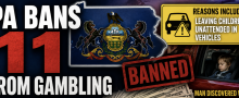 PA Bans 11 Individuals From Gambling Including Woman Who Left 1-Year Old in Car for 3 Hours in 80 Degree Heat