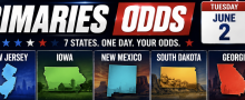 Updated Primary Odds for June 2: California, New Jersey, Georgia, Iowa, Montana, South Dakota, New Mexico