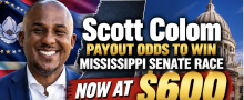 Scott Colom Payout Odds to Win Mississippi Senate Race Now at $600