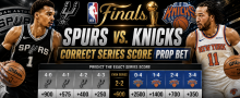2026 NBA Finals Series Correct Score Prop Bet: Spurs vs. Knicks