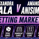 Alexandra Eala v Amanda Anisimova Betting Markets - WTA Cincinnati Odds