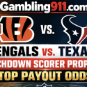 Bengals vs. Texans Touchdown Scorer Prop Bets Top Payout Odds: David Montgomery, Chase Brown, Ja'Marr Chase