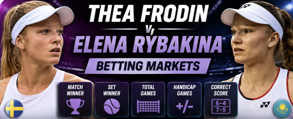 Thea Frodin v Elena Rybakina Betting Markets - US Open - September 1