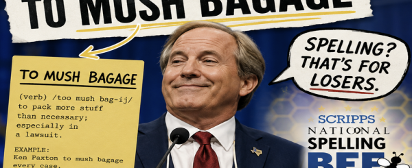 Ken Paxton in a faux spelling bee