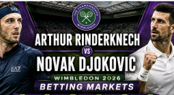 2026 Wimbledon Betting Markets: Arthur Rinderknech v Novak Djokovic