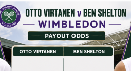 Otto Virtanen v Ben Shelton Wimbledon 2026 Payout Odds - Betting Markets