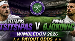 Stefanos Tsitsipas v Novak Djokovic Wimbledon 2026 Payout Odds