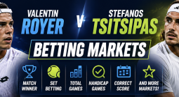 Valentin Royer v Stefanos Tsitsipas Betting Markets ATP Cincinnati 2026