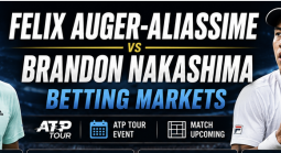 Felix Auger-Aliassime v Brandon Nakashima betting markets
