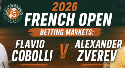 2026 French Open Betting Markets: Flavio Cobolli v Alexander Zverev