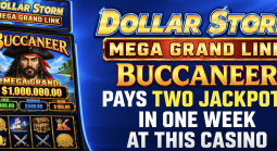Dollar Storm Mega Grand Link Buccaneer Pays Out Two Jacpots Days Apart at Sacramento California Area Casino