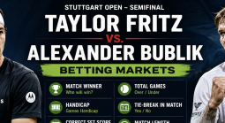 2026 ATP Stuttgart Betting Markets: Taylor Fritz vs. Alexander Bublik