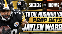 Steelers vs. Browns Total Rushing Yards Prop Bets: Jaylen Warren