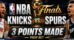NBA Finals Knicks vs. Spurs 3 Points Made Prop Bet Game 1: Josh Hart, Devin Vassell, Julian Champagnie