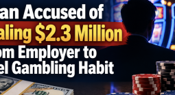 Roseville California Man Charged With Stealing $2.3 Million From Employer to Fuel Gambling Habit
