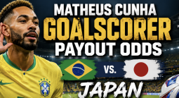 Matheus Cunha  Goalscorer Payout Odds – Brazil vs. Japan | World Cup 2026