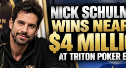 New York City Poker Pro Nick Schulman Wins $3.85 Million at Triton Main Event
