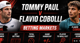 Tommy Paul v Flavio Cobolli Betting Markets - ATP Cincinnati · Quarterfinal Odds 20 August