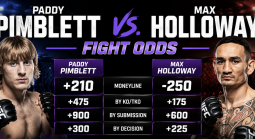 Max Holloway vs. Paddy Pimblett Fight Odds Released