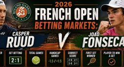 2026 French Open Betting Markets, Payout Odds: Casper Ruud v Joao Fonseca