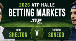 2026 ATP Halle Betting Markets: Ben Shelton v Lorenzo Sonego