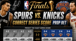2026 NBA Finals Series Correct Score Prop Bet: Spurs vs. Knicks