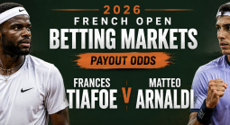 2026 French Open Betting Markets, Payout Odds: Frances Tiafoe v Matteo Arnaldi 