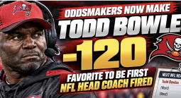 Oddsmakers Now Make Tampa Bay Bucs Todd Bowles -120 Favorite to be First NFL Head Coach Fired