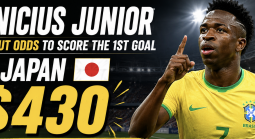 Vinicius Junior Goalscorer Payout Odds – Brazil vs. Japan | World Cup 2026