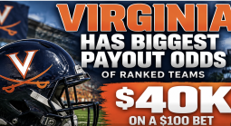 No. 25 Virginia Has the Worst CFP Odds of Any Ranked Team But Payout is $40K on a $100 Bet
