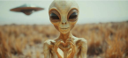 Alien and a UFO