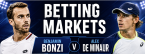 2026 ATP 's-Hertogenbosch Betting Markets: Benjamin Bonzi v Alex De Minaur 