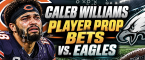 Caleb Williams Player Prop Bets Ahead of Bears-Eagles MNF Game Include Next 'Minor' Injury, Will He Cry