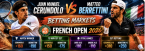 2026 French Open Betting Markets, Payout Odds: Juan Manuel Cerundolo v Matteo Berrettini