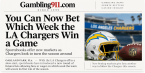 You Can Now Bet Which Week the LA Chargers Win a Game
