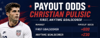 What Are the Payout Odds for Christian Pulisic First, Anytime Goalscorer: USA v Paraguay 