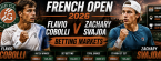 2026 French Open Betting Markets, Payout Odds: Flavio Cobolli v Zachary Svajda
