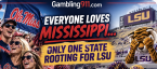 Everyone Loves Mississippi: BetOnline Releases LSU vs. Ole Miss Rooting Map