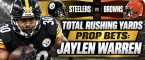 Steelers vs. Browns Total Rushing Yards Prop Bets: Jaylen Warren
