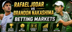Rafael Jodar v Brandon Nakashima Betting Markets - ATP Montreal QC 2026 Odds 
