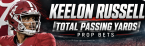 Keelon Russell Total Passing Yards Prop Bets vs. South Carolina