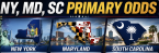 Primary Odds Available for Betting Tuesday June 23: New York State, Maryland, South Carolina
