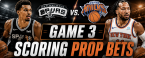 NBA Finals Spurs vs. Knicks Game 3 Total Points Scored Prop Bet: Jalen Brunson, Victor Wembanyama, Karl-Anthony Towns