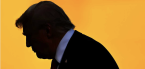 Trump blacked out with orange background